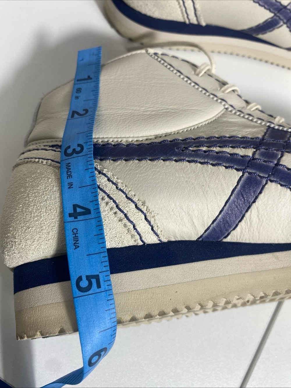 Onitsuka Tiger Mexico 66 SD M PF High Top Men's Size 5.5 Beige Blue New W/O Box - Picture 11 of 16